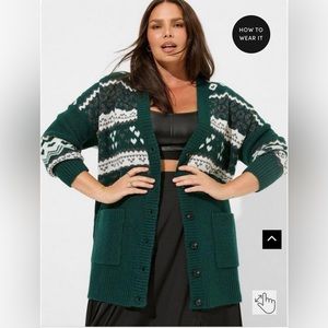 Vegan cashmere boyfriend cardigan